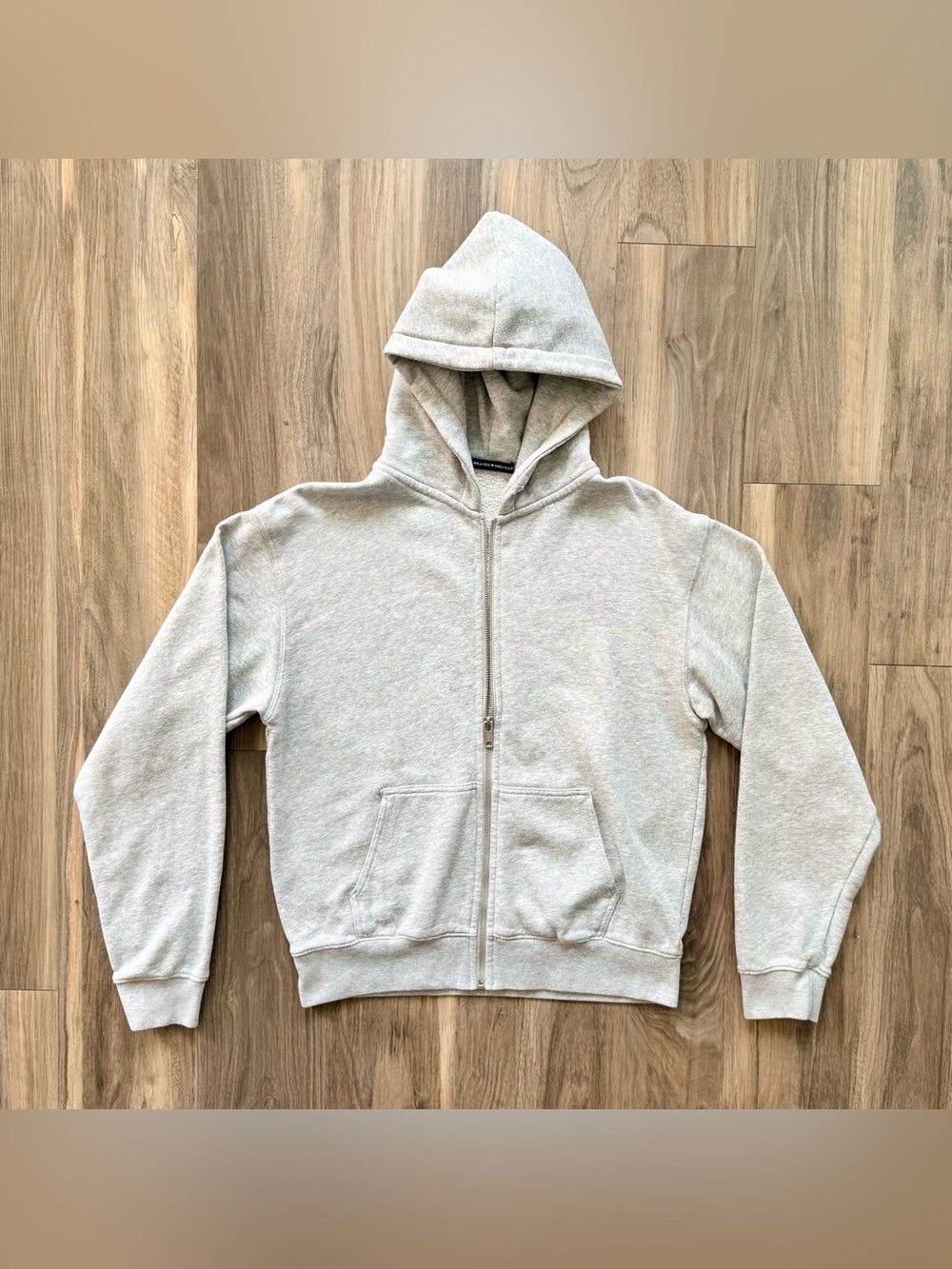 Brandy Melville Gray Zip-Up Hoodie One Size